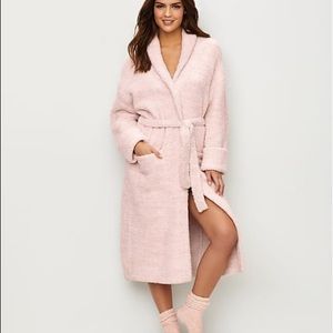 Barefoot Dreams CozyChic Robe Heathered Rose 3